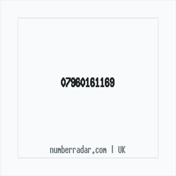 Reverse number check for +44 7960 161169 — who called me?