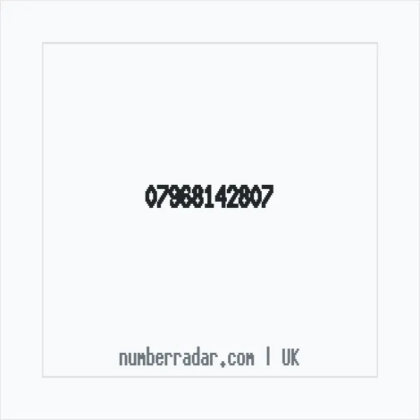 Reverse number check for +44 7968 142807 — who called me?