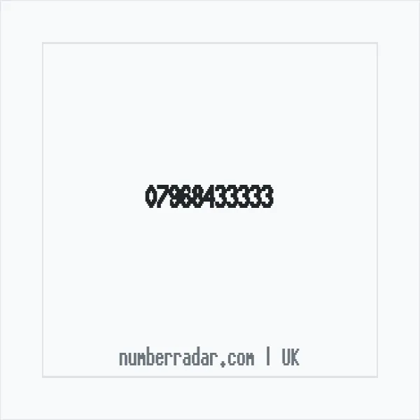 Reverse number check for +44 7968 433333 — who called me?