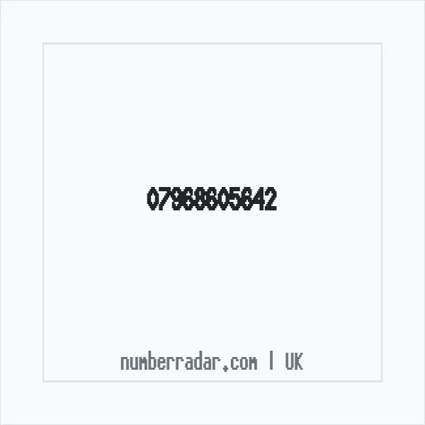 Reverse number check for +44 7968 605642 — who called me?