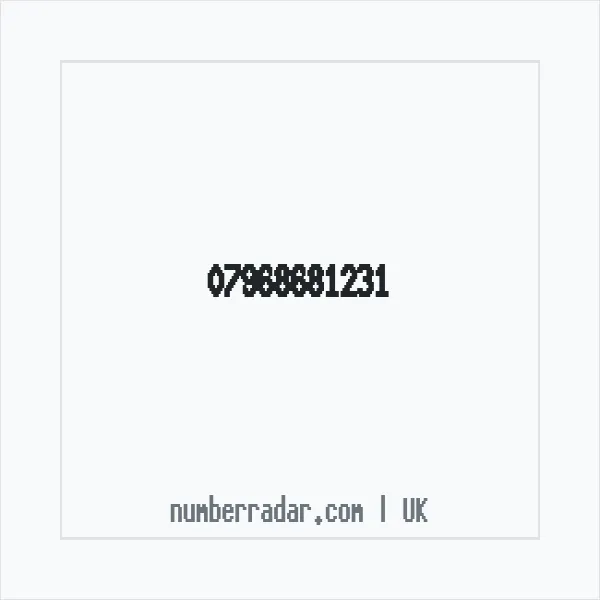 Reverse number check for +44 7968 681231 — who called me?