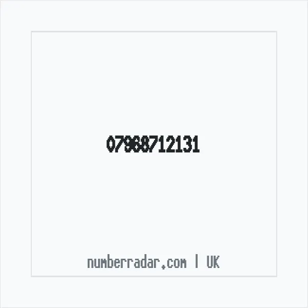 Reverse number check for +44 7968 712131 — who called me?