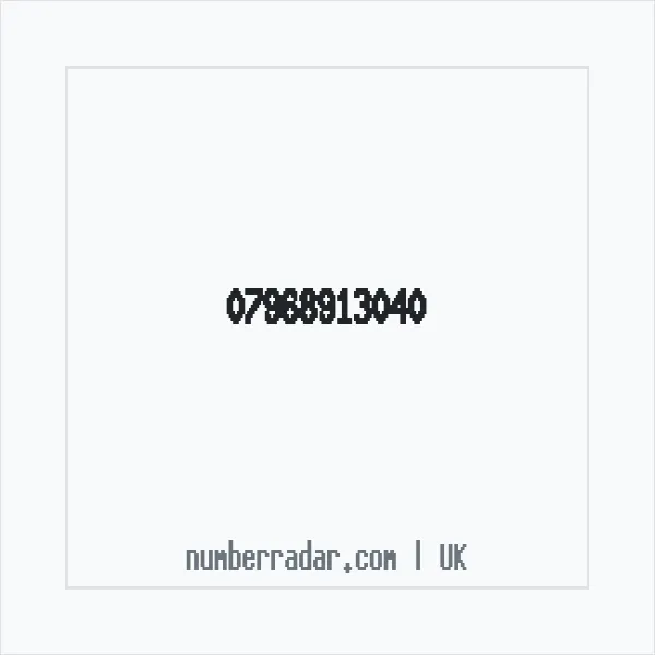 Reverse number check for +44 7968 913040 — who called me?