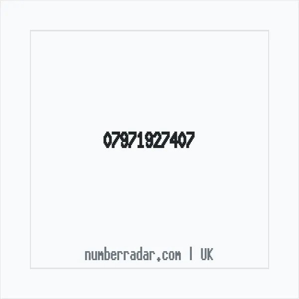 Reverse number check for +44 7971 927407 — who called me?