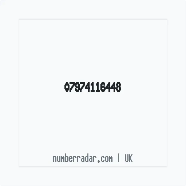 Reverse number check for +44 7974 116448 — who called me?