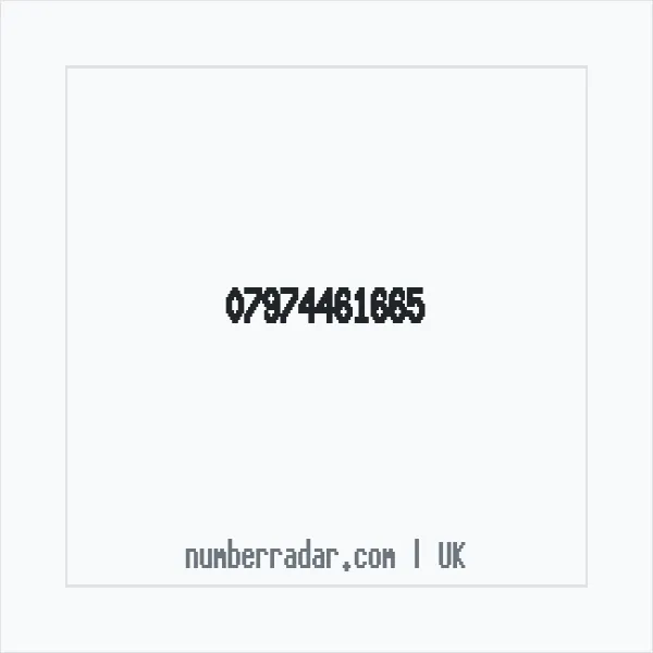 Reverse number check for +44 7974 461665 — who called me?