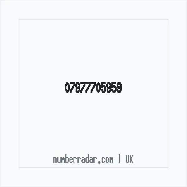 Reverse number check for +44 7977 705959 — who called me?