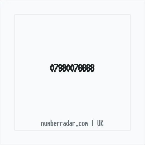 Reverse number check for +44 7980 076668 — who called me?