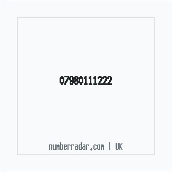 Reverse number check for +44 7980 111222 — who called me?