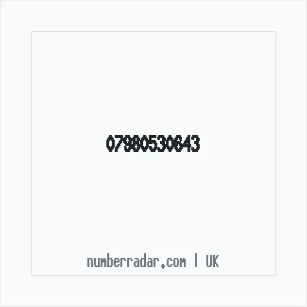 Reverse number check for +44 7980 530643 — who called me?