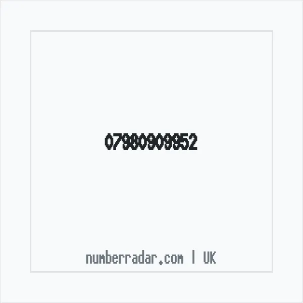 Reverse number check for +44 7980 909952 — who called me?