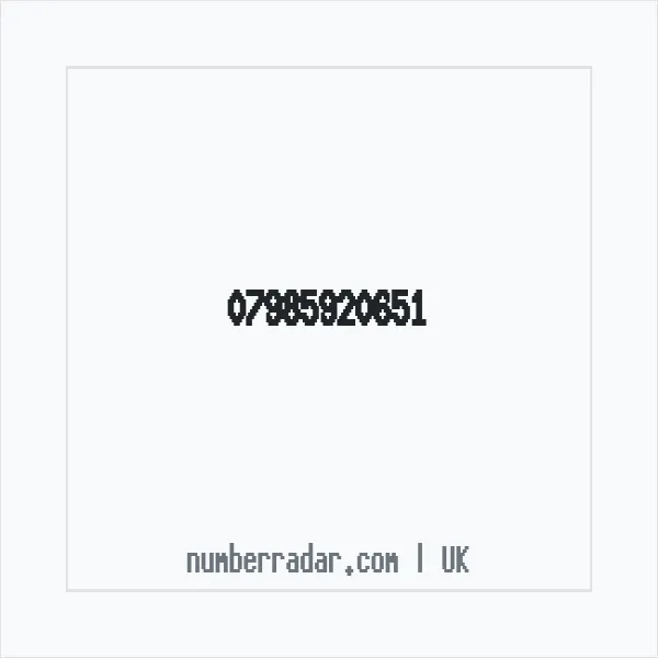 Reverse number check for +44 7985 920651 — who called me?