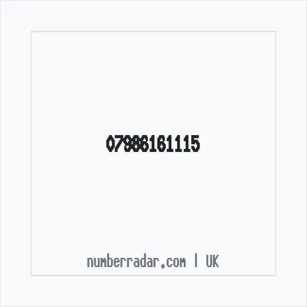 Reverse number check for +44 7986 161115 — who called me?