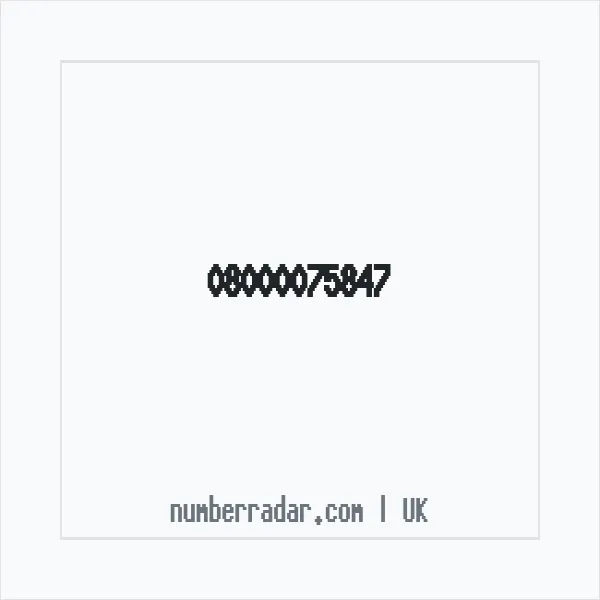 Reverse number check for +44 800 007 5847 — who called me?