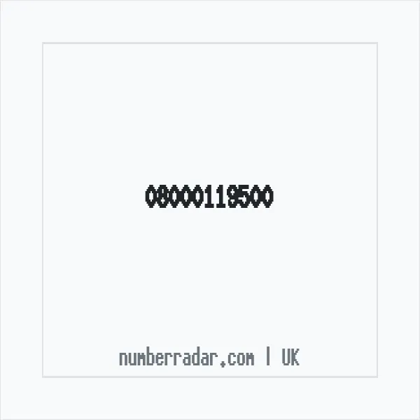 Reverse number check for +44 800 011 9500 — who called me?