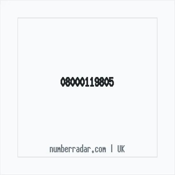 Reverse number check for +44 800 011 9805 — who called me?