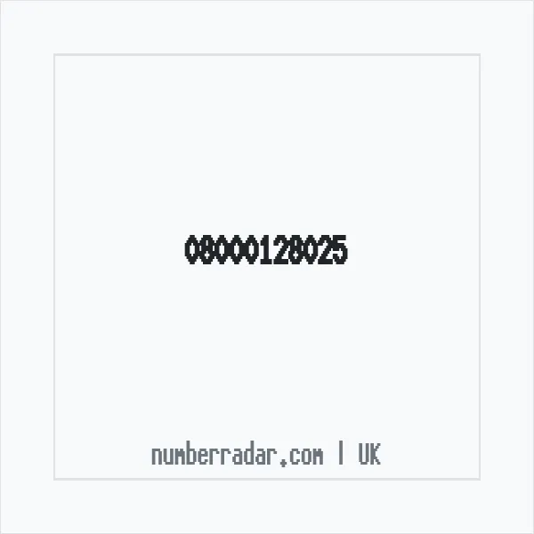Reverse number check for +44 800 012 8025 — who called me?