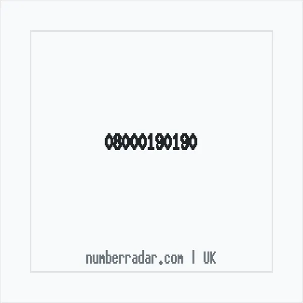 Reverse number check for +44 800 019 0190 — who called me?