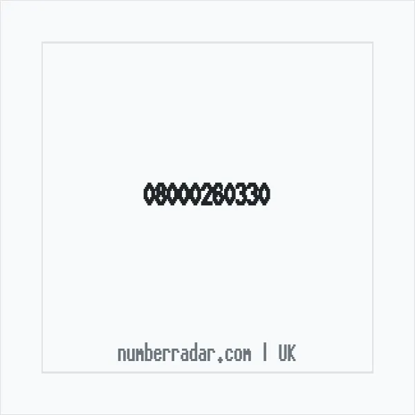 Reverse number check for +44 800 026 0330 — who called me?