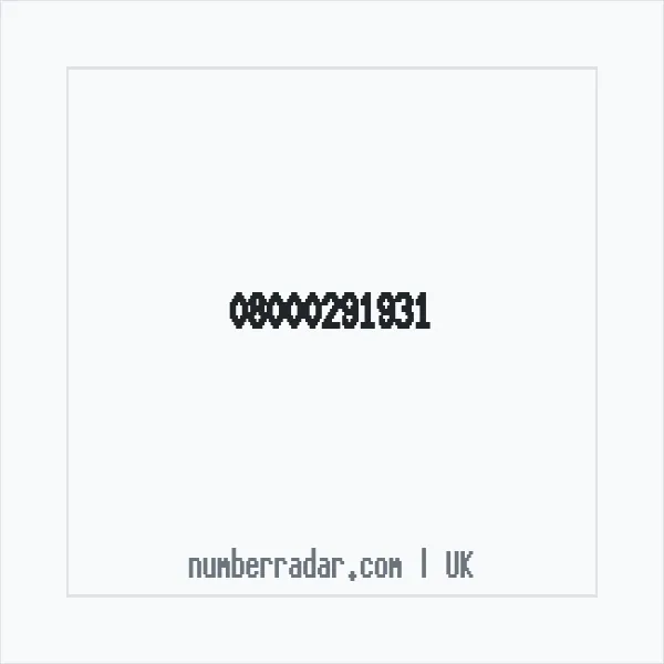 Reverse number check for +44 800 029 1931 — who called me?