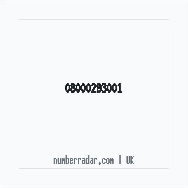 Reverse number check for +44 800 029 3001 — who called me?