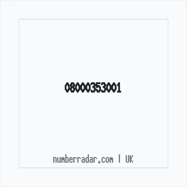 Reverse number check for +44 800 035 3001 — who called me?