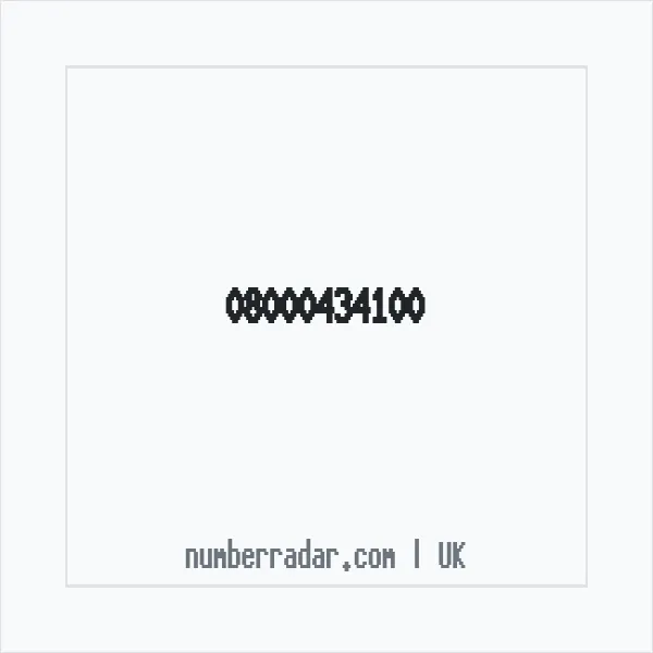 Reverse number check for +44 800 043 4100 — who called me?