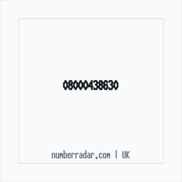 Reverse number check for +44 800 043 8630 — who called me?