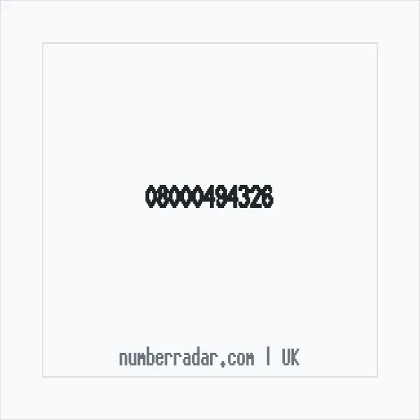 Reverse number check for +44 800 049 4326 — who called me?