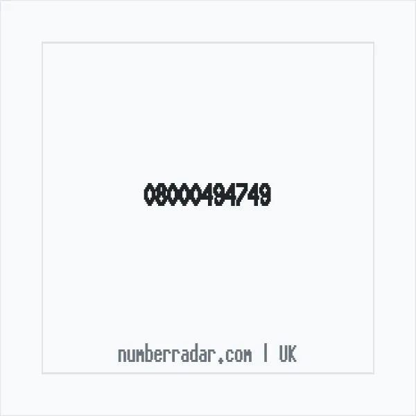 Reverse number check for +44 800 049 4749 — who called me?