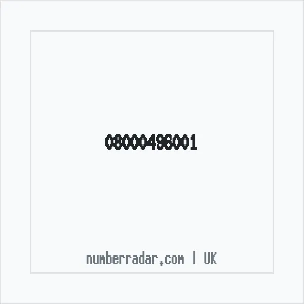 Reverse number check for +44 800 049 6001 — who called me?