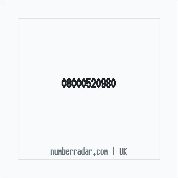 Reverse number check for +44 800 052 0980 — who called me?