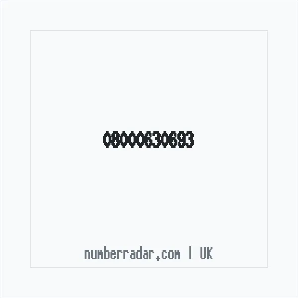 Reverse number check for +44 800 063 0693 — who called me?
