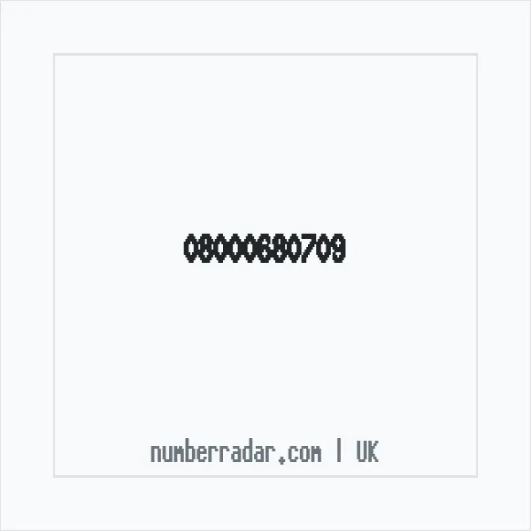 Reverse number check for +44 800 068 0709 — who called me?