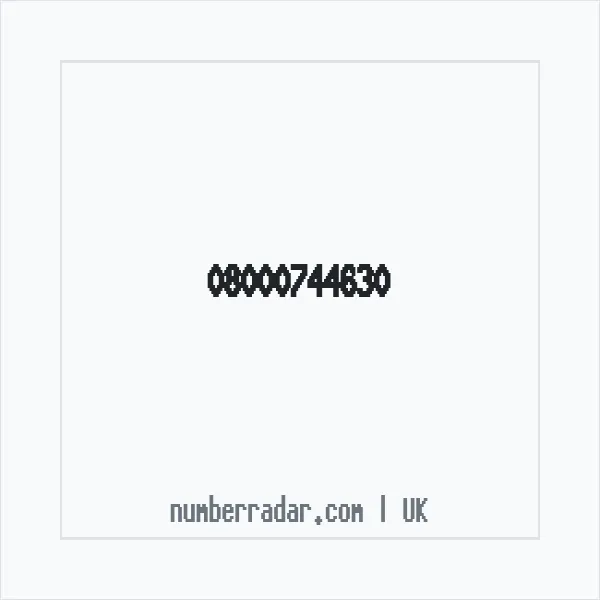 Reverse number check for +44 800 074 4630 — who called me?
