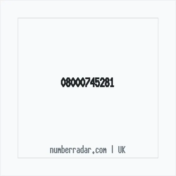 Reverse number check for +44 800 074 5281 — who called me?