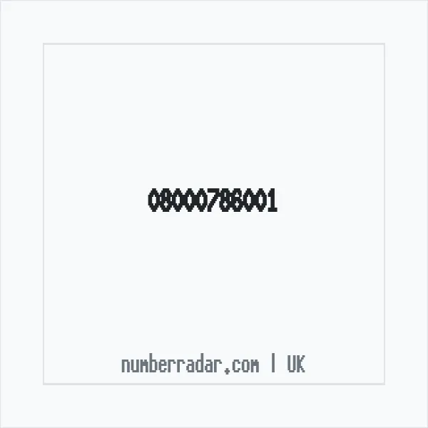 Reverse number check for +44 800 078 6001 — who called me?