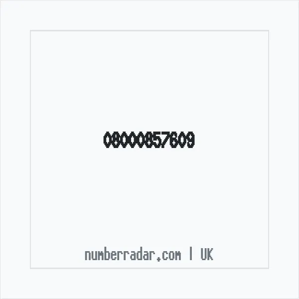 Reverse number check for +44 800 085 7609 — who called me?