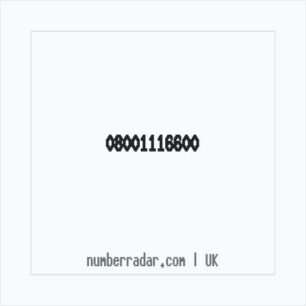 Reverse number check for +44 800 111 6600 — who called me?
