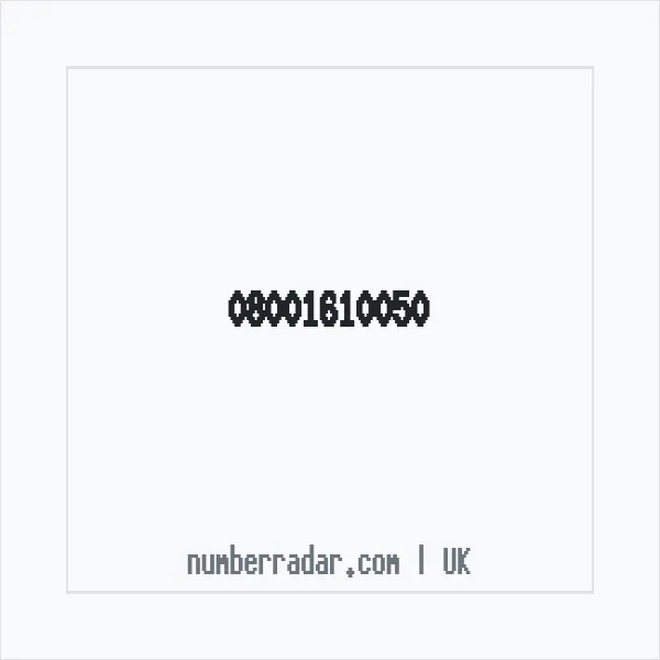 Reverse number check for +44 800 161 0050 — who called me?