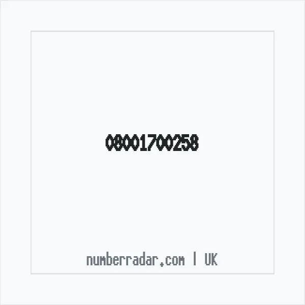 Reverse number check for +44 800 170 0258 — who called me?