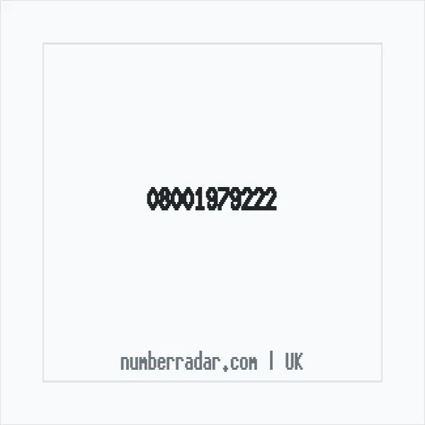 Reverse number check for +44 800 197 9222 — who called me?
