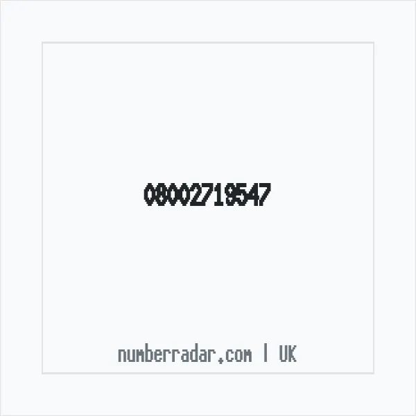 Reverse number check for +44 800 271 9547 — who called me?