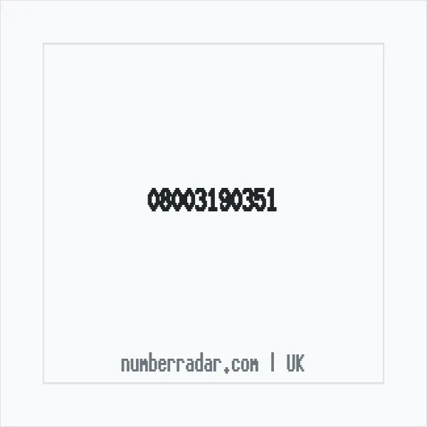 Reverse number check for +44 800 319 0351 — who called me?