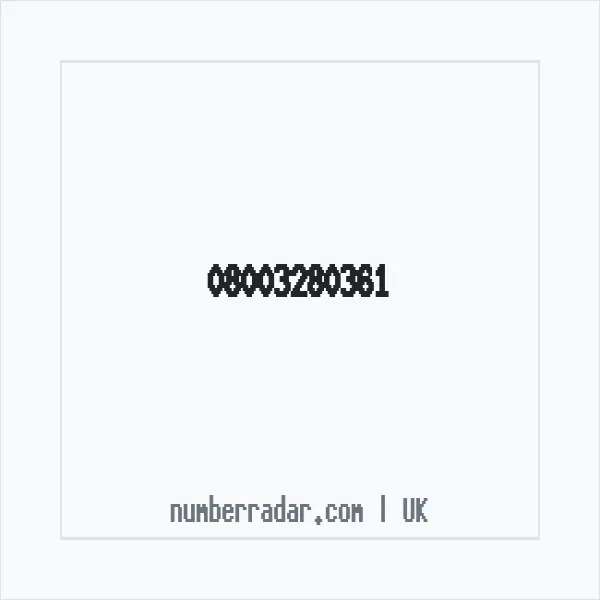Reverse number check for +44 800 328 0361 — who called me?