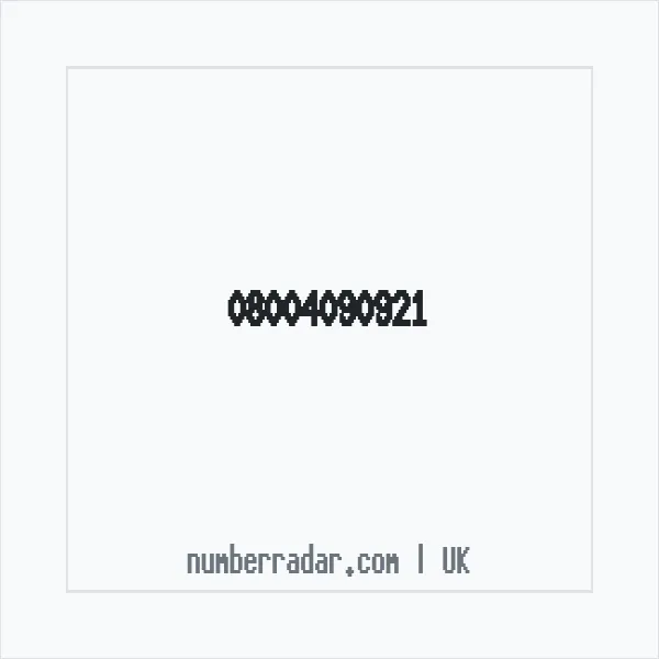 Reverse number check for +44 800 409 0921 — who called me?