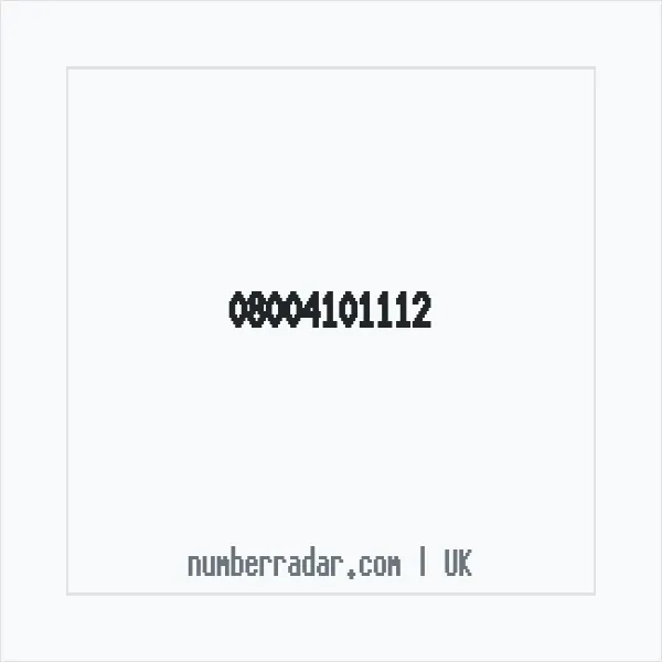 Reverse number check for +44 800 410 1112 — who called me?