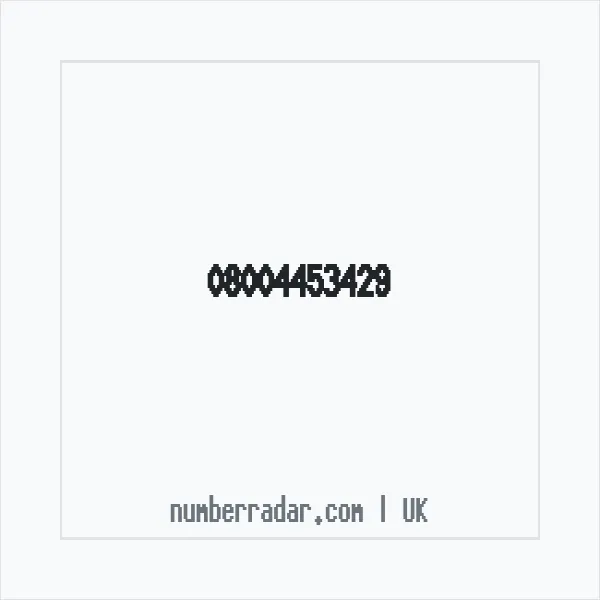 Reverse number check for +44 800 445 3429 — who called me?