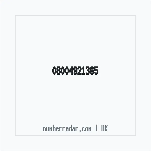 Reverse number check for +44 800 492 1365 — who called me?