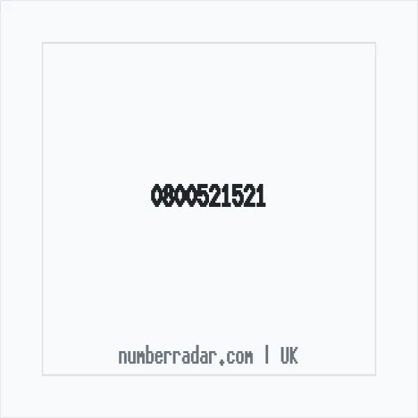 Reverse number check for +44 800521521 — who called me?